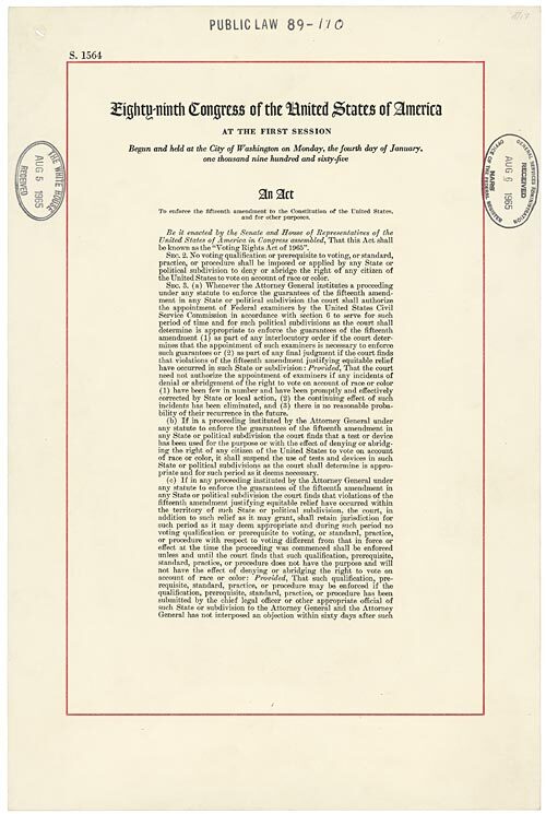 Voting Rights Act, 1965