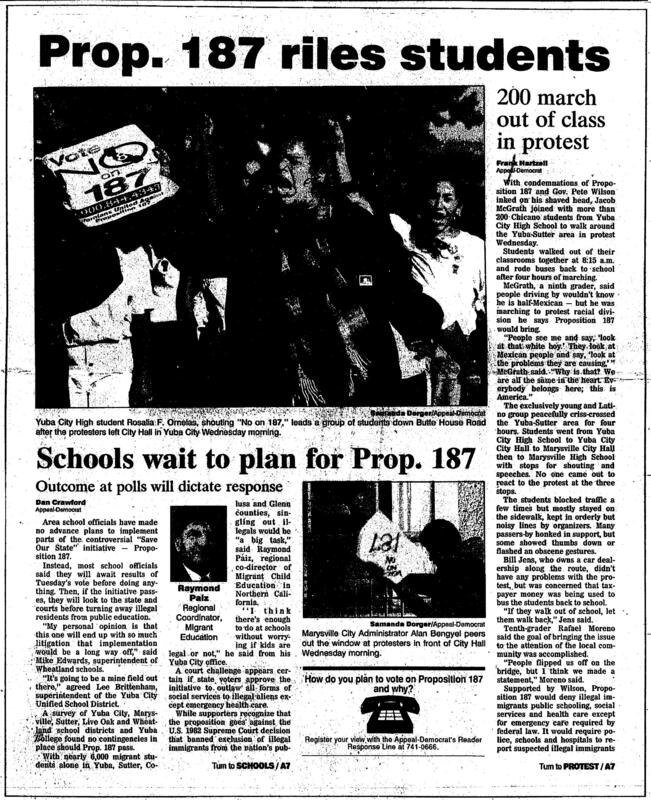 Yuba High Student Walkout Democrat Appeal