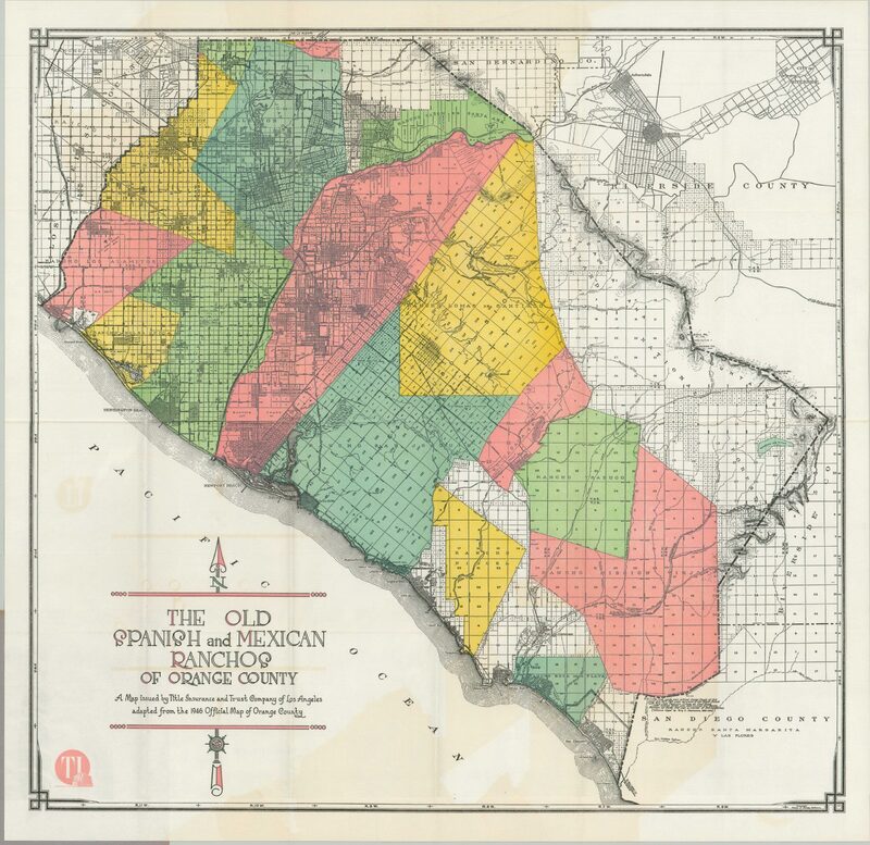 Old Ranchos Superimposed over Orange County (1946)