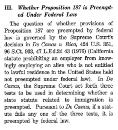 De Canas in LULAC vs. Wilson