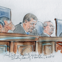 Chief Justice John Roberts delivers the opinion in Shelby County v. Holder